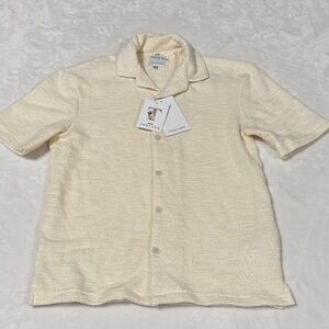Denim & Flower Off-White Textured Shirt